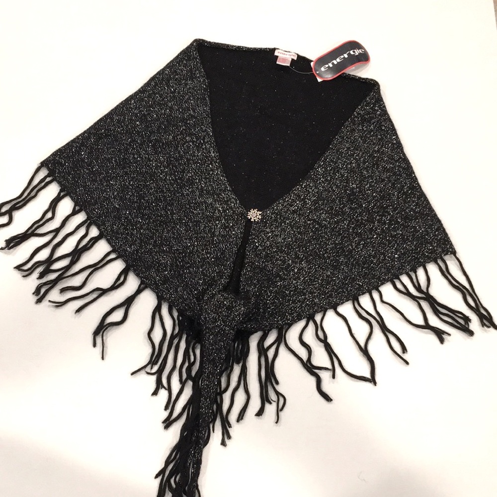 Crocheted Shrug with Brooch